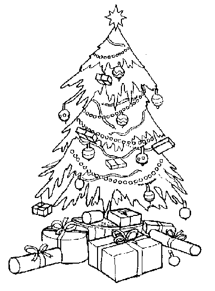 coloriage le sapin de noel